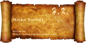 Hutka Kornél névjegykártya